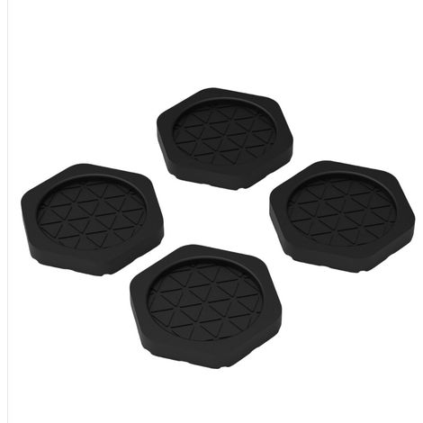 Patins anti-vibrations pour machine à laver - Lot de 4 noirs (1/4)