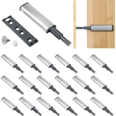 20PCS Push to Open Door Catches, Soft Close Magnetic Door Catch Magnetic Push to Open Latch Heavy Duty Cupboard Latches Cabinet Doors Damper for Cabinet Drawer Wardrobe Doors (1/5)