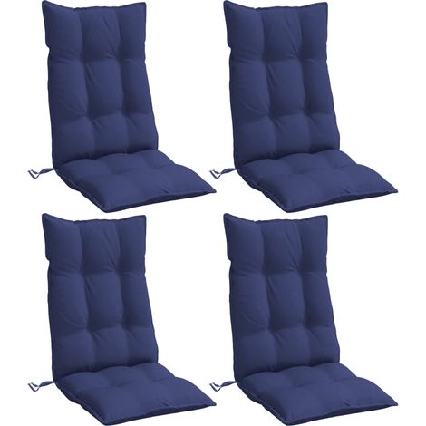 Hochlehner-Auflagen 4 Stk. Marineblau Oxford-Gewebe vidaXL