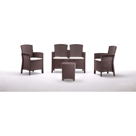 Set Salotto da Esterno - Salottino Outdoor Marrone (1/7)