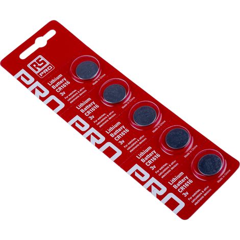 Pile bouton CR1616 RS PRO, 3V, 16mm ( Prix pour Paquet de 5 )