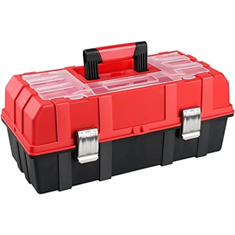 Boîte à outils 3 compartiments pliables, fermeture double (1/5)