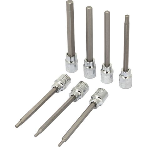 7-teiliger 3/8"-Steckschlüsselsatz mit 1/8", 3/16", 7/32", 1/4", 9/32", 5/16" und 3/8"-Sechskant-Steckschlüsselsatz (1/5)