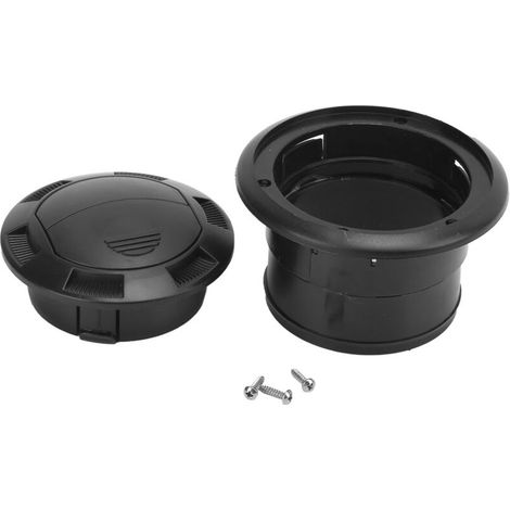 Déflecteur d'air universel rond 75 mm pour camping-car et autocar - Sortie climatisation tableau de bord noir (1/5)