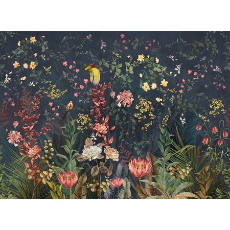 Papier peint panoramique - Forêt tropicale Oiseaux - 130 cm x 95 cm (1/2)