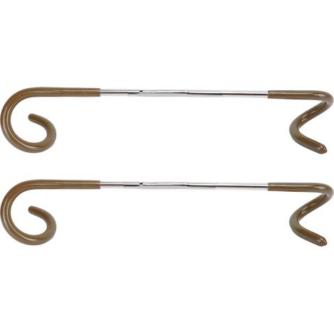 2 Pièces Crochet S pour Tente, Double Extrémité en Acier Inoxydable, Accroche Lampe de Camping Multifonction pour Extérieur (Couleur Sable) (1/5)