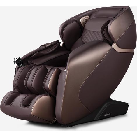 COSTWAY Poltrona Massaggiante 12 Modalità, Sedia Shiatsu a Gravità Zero con Traccia SL, Sistema di Riscaldamento Incorporato e di Massaggio con Aria, Sedia Reclinabile con Comando Vocale (Marrone) (1/5)