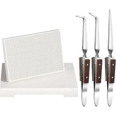 Blocs de soudage avec pinces de verrouillage, plaque de soudage en céramique alvéolaire avec pinces, kit de patins de soudage. (1/4)