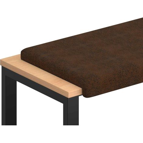 Cuscino per panchina Tessuto scamosciato sintetico Marrone vidaXL (1/5)