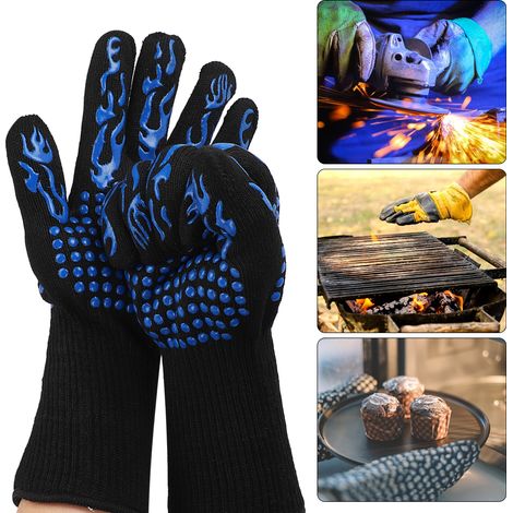 Gants de cuisine ignifuges 800°C pour four, barbecue et cuisson, antidérapants et universels (1/5)