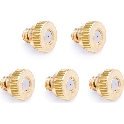 Lot de 10 buses brumisation en laiton - Filetage 0,6 mm Tête rechange pour système refroidissement extérieur 5PCS 0.2 (1/5)