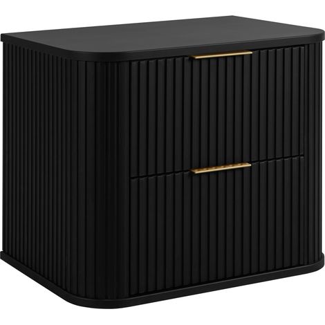 Meuble sous vasque à suspendre GLAMOUR NOIR 60 cm (1/5)