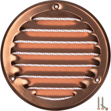 Rejilla de ventilación de cobre de Ø 100 mm con protección contra insectos - Rejilla de ventilación metálica - Rejilla de extracción (1/5)