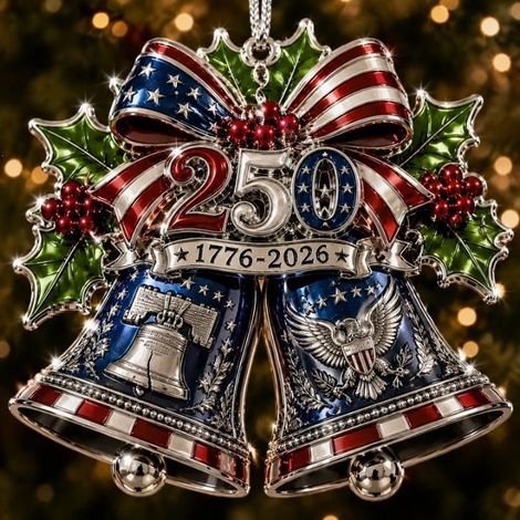 USA 250th Anniversary Christmas Ornament - American 250th Anniversary Christmas Decorations