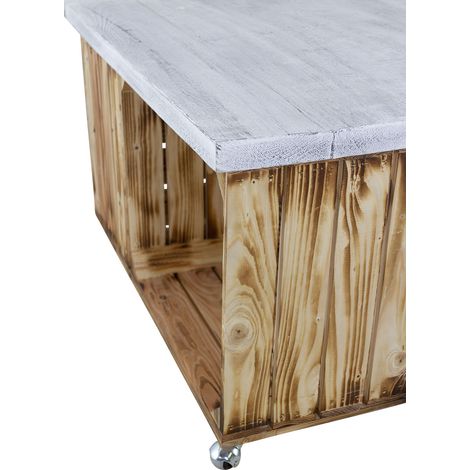 Tischplatte Shabby weiss 85x85cm (1/5)