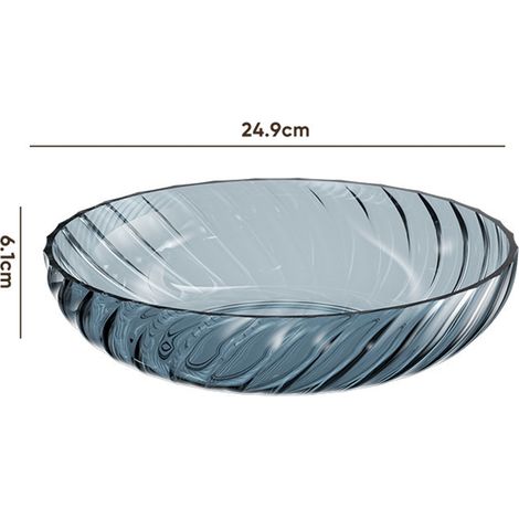 Bowl À Fruits - Verre Transparent Trempé - Pour Salon Salle À Manger Table À Thé - Usage Alimentaire Direct - 1 Pièce (1/5)