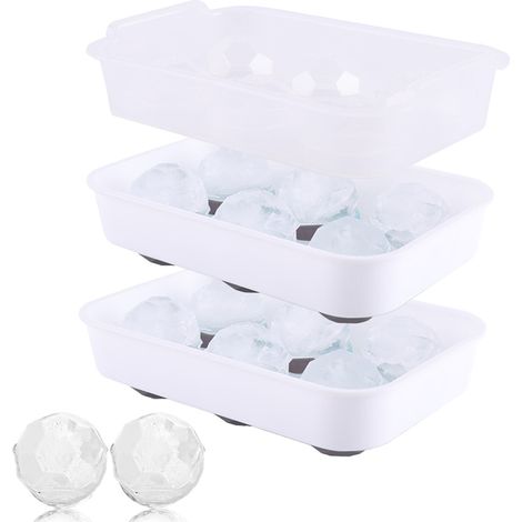 Molde Para Hielo Esférico - 2 Unidades - Silicona Alimentaria - Para Whiskey Bourbon Brandy - 6 Bolas Por Molde (1/5)
