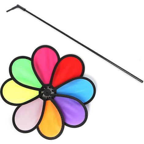 Windmühlenspielzeug für Kinder, Gartendekoration, 8 bunte Blätter, Windmühle für draußen