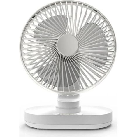 Ventilateur Automatique Oscillant Silencieux,4000mAh Batterie et Ventilateur de Table USB à Fort Débit d'Air, 4 Vitesses Portable Petit Ventilateur pour le Bureau, la Maison et l'Extérieur (1/5)
