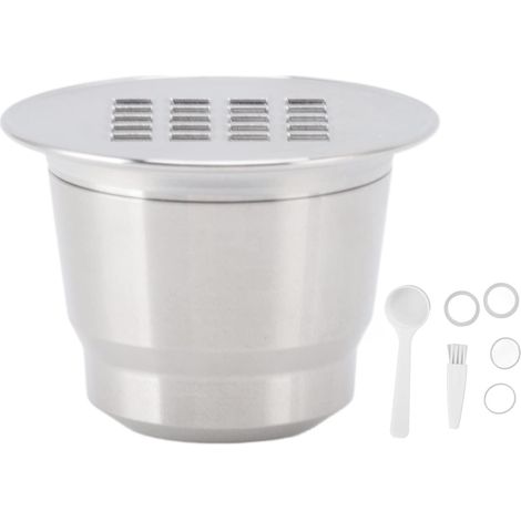 Dosette café réutilisable acier inoxydable, machine Nespresso U Citiz Pixie Maestria Lattissima, intensité bonne durable (1/4)