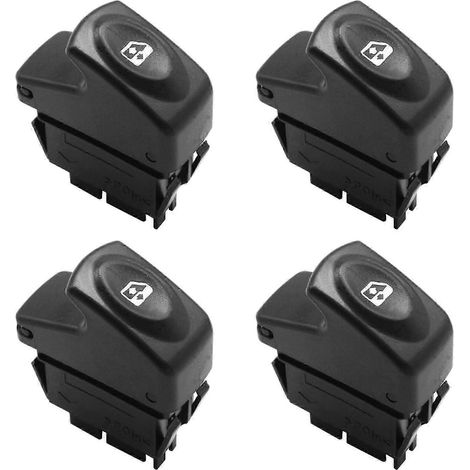 4 interrupteurs de vitre côté droit à 6 broches pour Clio, Kangoo et Megane Scenic (référence 7700838101 fdq) (1/5)