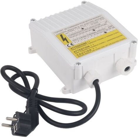Boîtier de commande de pompe avec disjoncteur de protection thermique intégré pour pompes d\\'aspiration domestiques submersibles pour puits profonds 1,5 kW 2 CV 80 uf 25A (1/5)
