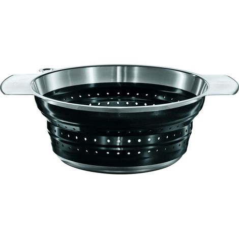 Rösle 16124 - Scolapasta pieghevole, 24 cm, colore: Nero (1/5)