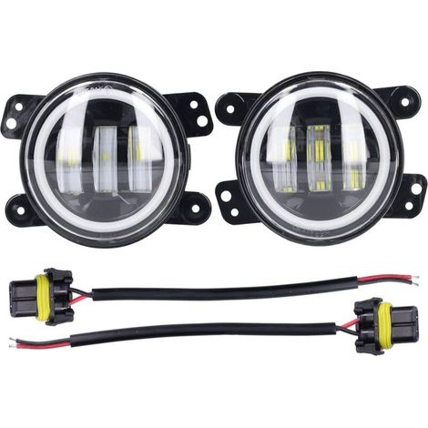 Phare antibrouillard LED 30W 3000LM – Tension 10-30V – Couleurs blanche et jaune – Indice d'étanchéité IP67 – Installation facile (1/5)