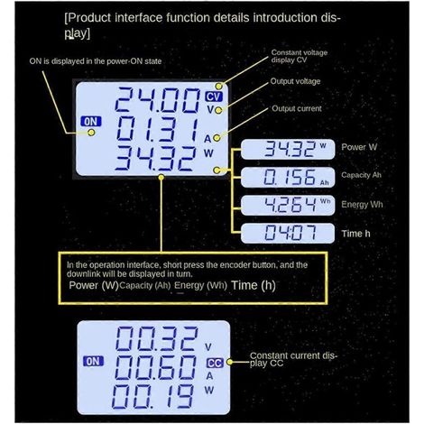 Convertisseur Buck 22A 1400W CC CV, module abaisseur de tension 5V 12V 24V 36V 48V-- (1/5)