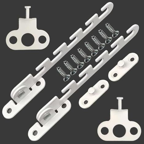 2Pcs Entrebailleur Fenetre,Entrebailleur Fenetre Pvc Sans Percer,Entrebâilleur De Fenêtre à Battant,Pour Ajuster l'Angle d'Ouverture (1/4)