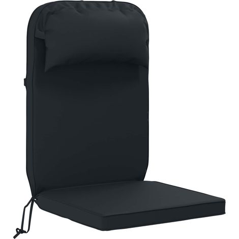 Coussin de chaise longue - 124 × 55 × 5 cm - bleu foncé - 100 % polyester (1/5)