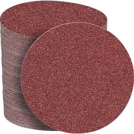 Disques Abrasifs 150mm Grain 40 Papier Poncer 40 Pièces no Trous Disque Poncage pour Ponceuse Excentrique (1/5)