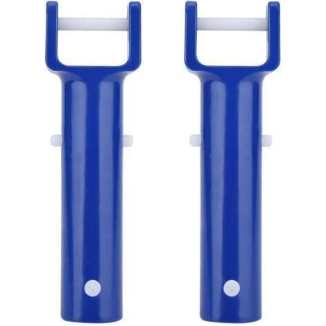 Pack nettoyeur de piscine et de spa avec manche bleu, accessoires de piscine et tête d'aspiration flexible pour spa et piscine (1/4)