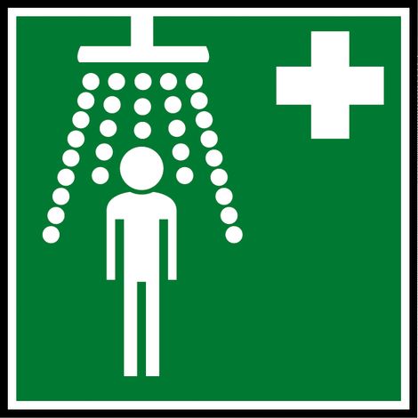 Plaque d'avertissement Douche de sécurité Delabie (1/2)