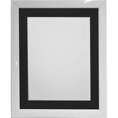 Cadre Photo Blanc de 1,9 cm avec Contour Noir A4 - Taille de l'image : 25,4 x 15,2 cm - Verre en Plastique (1/5)
