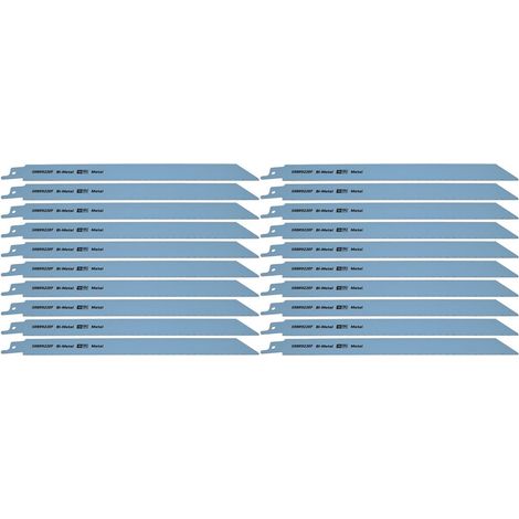 Reciprocating Saw Blade Metal 230mm Length 18tpi Bi Metal Pack of 20 (1/2)