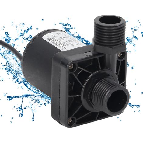 Pompe submersible compacte 12V DC, 20W, débit 800L/h, silencieuse et économe en énergie pour fontaines