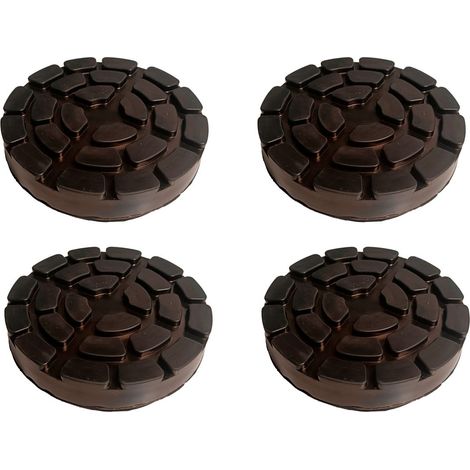 4 Pezzi Tamponi a Cuffia in Gomma Tondo 133x23mm Per Ponte Sollevatore Ravaglioli Sirio Space (1/2)