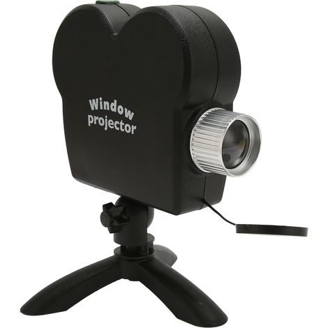 Projecteur d'Halloween avec trépied pour fenêtres, idéal pour les projections à domicile, les films de Noël et les décorations de fêtes. 100-240 V, prise britannique.