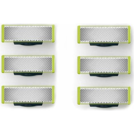 Applicable à OneBlade - Lames de rechange, pour rasoir/tondeuse électrique OneBlade, acier inoxydable robuste, taille, stylisation et rasage, lot de 6