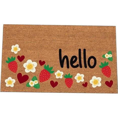 Garden FutureTapis de Porte en Fibre Naturelle de Coco - Conçu pour une Longue Durée de Vie et un Nettoyage Facile - Message d'Accueil Original