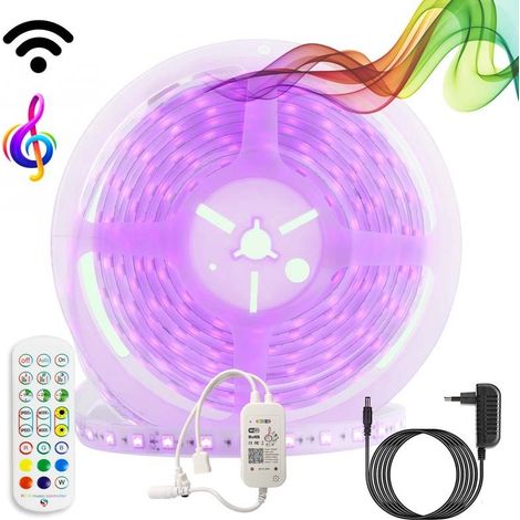 Kit ruban LED RGB musical WiFi Smart Alexa/Google Home (1/5)