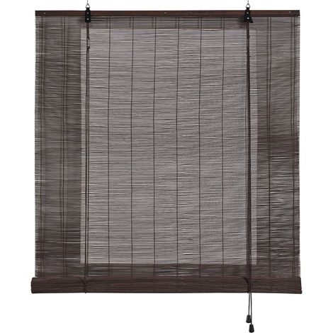 Tenda a rullo cintacor 150 cm x 175 cm ocra wengé bambù (1/3)