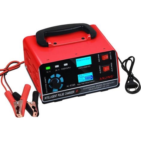 Chargeurs de Batterie, Chargeur de Batterie de Voiture 400W 22A 12V / 24V Chargeur de Batterie de Voiture Voiture Entièrement Automatique Intelligent Convient aux Voitures Motos Voitures Camions (1/5)