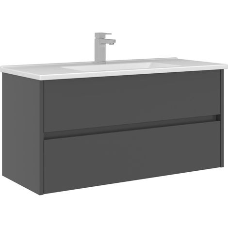 Waschtischunterschrank "Arno 100" – 100 x 45 x 52 cm – Anthrazit (1/3)