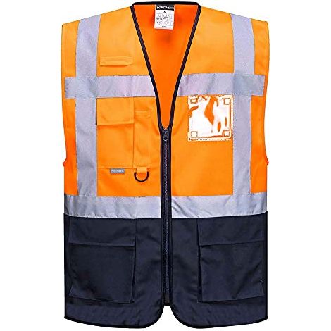 Gilet Executive Warsaw Colore: Arancione/marine Taglia S - Portwest (1/4)