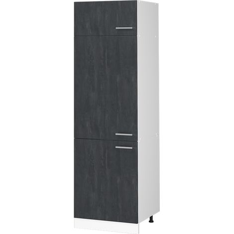 Armadio frigorifero R-Line, Calcestruzzo nero, 60 cm, Vicco