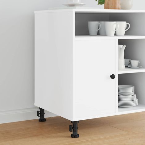Möbelbeine Verstellbar 2 pcs Schwarz 46 x 46 x 128 mm PP