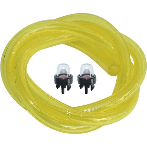 Tuyau de ligne de carburant avec poire d'amorçage pour Homelite, Poulan, Craftsman débroussailleuse, (I.D. x O.D) 2x3,5 mm ligne de carburant, poire d'amorçage (1/5)