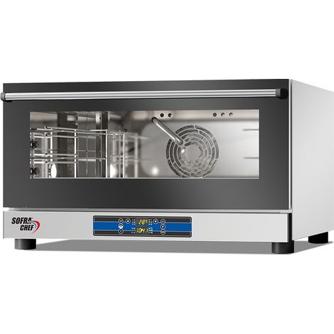 Four à convection avec humidificateur - Commandes digitales - 3 niveaux 600 x 400 et GN 1/1 - 400 V - Gamme SOFRACHEF - Sofraca